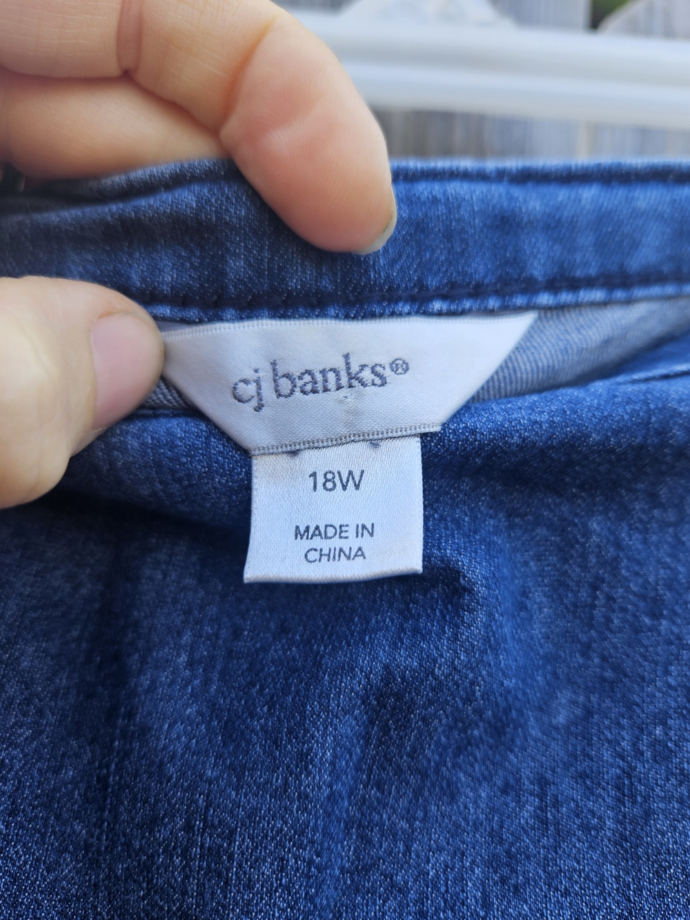 Cj Banks Midi Jean Skirt Size 18W Lightwash Denim Paneled Flared Western Cowgirl - Picture 5 of 12